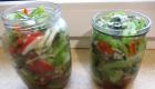 Hemlagade förberedelser för vintern från gröna tomater