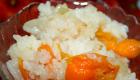 Bubur beras resep dengan telur